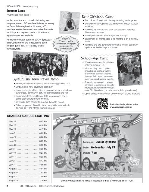 2015 Pool Guide and Summer CenterPost