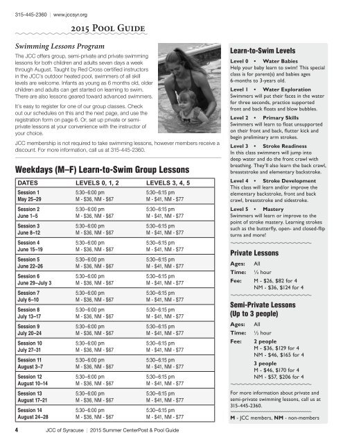 2015 Pool Guide and Summer CenterPost