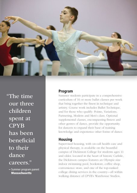 Live Your Dream - Central Pennsylvania Youth Ballet