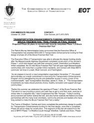 Press Release (PDF) - Bruce Freeman Rail Trail