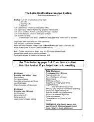 Leica SP2 Confocal Microscope User Guide