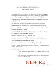 Tips for Mentors and Mentees - NEWiRE