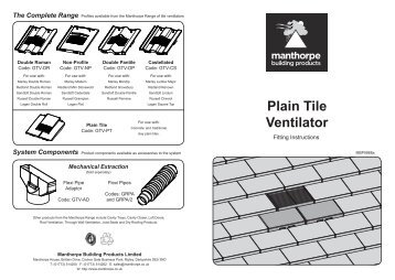 Plain Tile Ventilator: Fitting Instructions