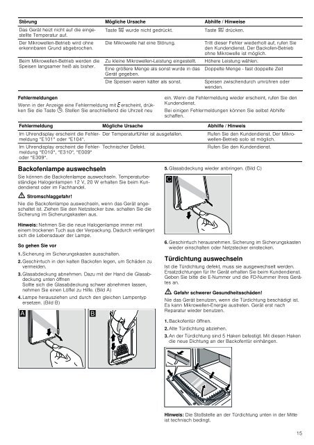 SIEMENS Backofen u. Mikrowelle (Küche) - deutsch