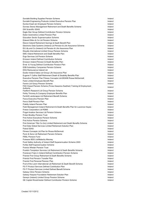 Qualifying Recognised Overseas Pension  Schemes (QROPS) List