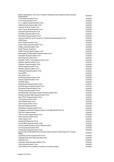 Qualifying Recognised Overseas Pension  Schemes (QROPS) List