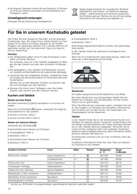 Bedienungsanleitung zu BOSCH HEG 73 B 550 Edelstahl - Innova