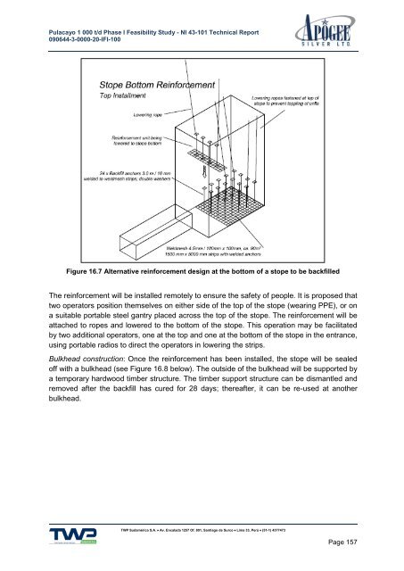 Pulacayo Project Feasibility Study - Apogee Silver