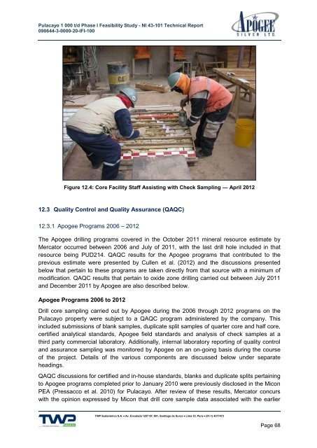 Pulacayo Project Feasibility Study - Apogee Silver
