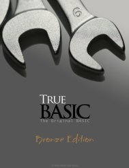 Bronze Edition Guide - True BASIC