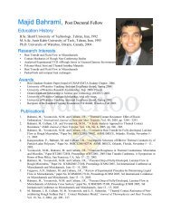 Majid Bahrami - University of Waterloo