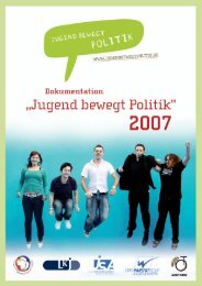 Jugend bewegt Politik 2007 - Landesjugendring NRW e.V.