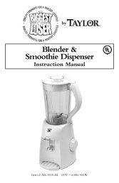 how to use your blender & smoothie dispenser - Taylor Precision ...