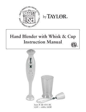 AB1051BL manual.cdr - Taylor Precision Products