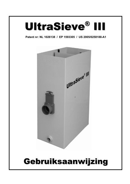 Handleiding UltraSieve: PDF - SIBO