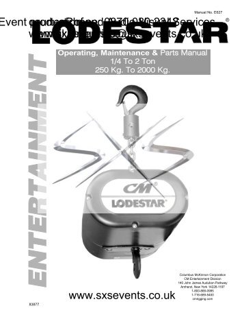 Rigging - CM Lodestar Manual - SXS Events