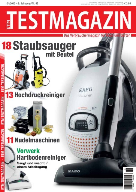 ETM-Testmagazin Beutel-Staubsauger 04/2013 - Der Kobold von