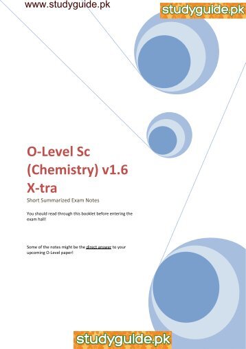 O-Level Sc (Chemistry) v1.6 X-tra - StudyGuide.PK