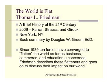 thomas friedman the world is flat thesis The world is flat: a brief history of the twenty-first century hardcover – apr 5 friedman's thesis is that connectedness by computer is leveling the playing. thomas friedman the world is flat thesis The world is flat: a brief history of the twenty-first century hardcover – apr 5 friedman's thesis is that connectedness by computer is leveling the playing.
