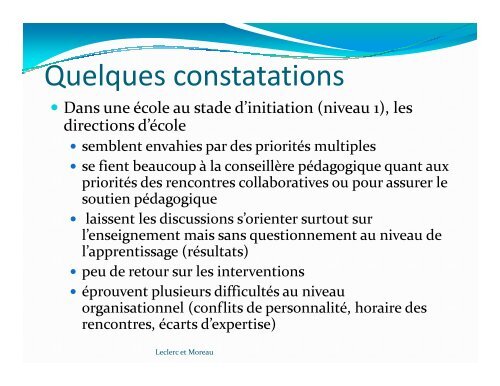 Quelles sont les exigences pour la direction