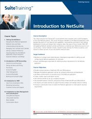 Introduction to NetSuite