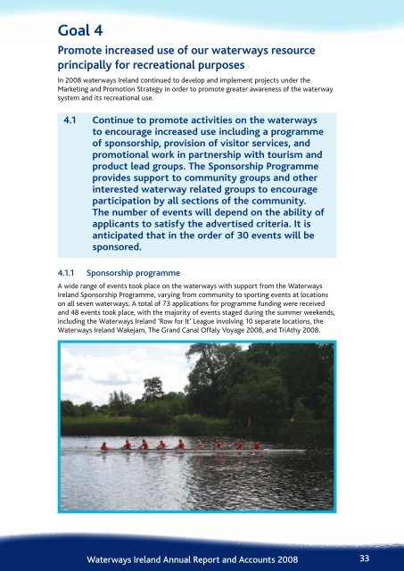 Annual Report and Accounts Tuaras agu - Waterways Ireland