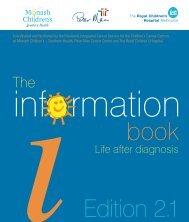 The information book - Paediatric Integrated Cancer Service