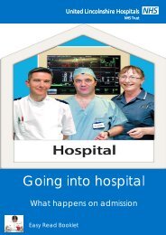 Read Leaflet - United Lincolnshire Hospitals NHS Trust