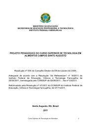 Projeto PedagÃ³gico Curso Superior de Tecnologia em Alimentos