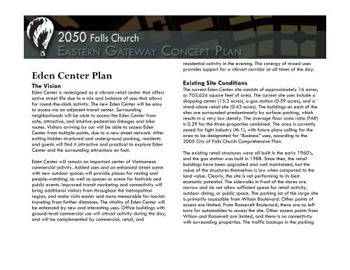 2050 Eastern Gateway Concept Plan - City of Falls Church