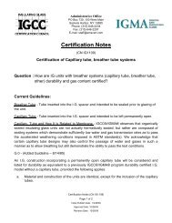 Certification of Capillary Tube/Breather Tube Systems