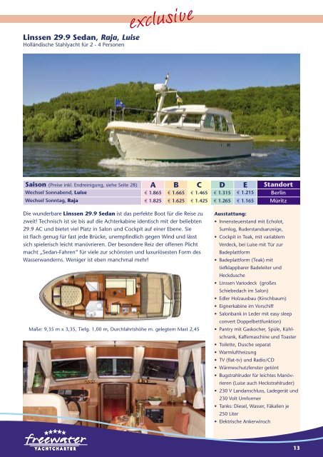 MÃRITZ - freewater Yachtcharter