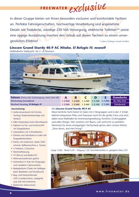 MÃRITZ - freewater Yachtcharter