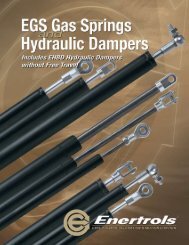 Gas Springs and Hydraulic Damper Catalog - Enertrols
