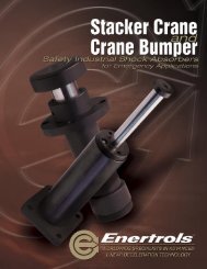 Stacker Crane & Crane Bumper Safety Shock Absorbers ... - Enertrols