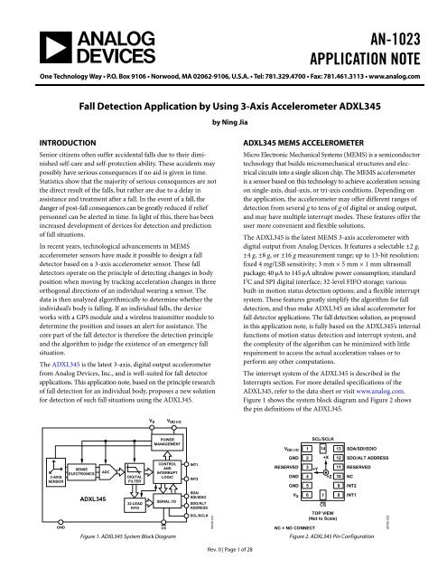 AN-1023 APPLICATION NOTE - Analog Devices