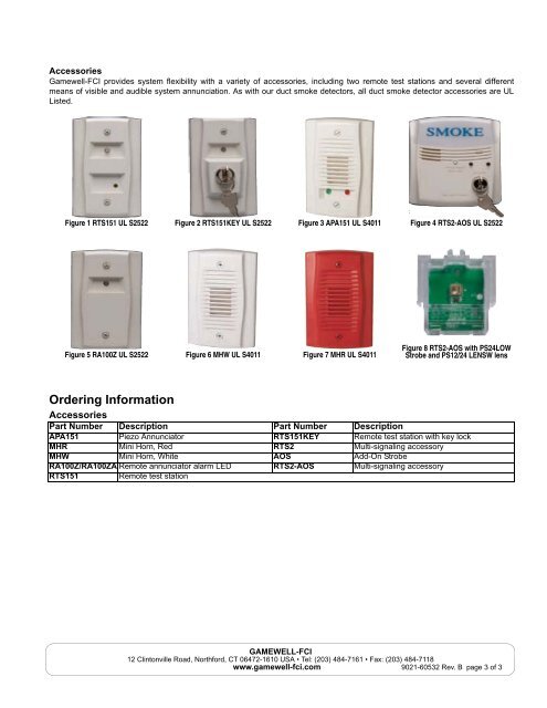InnovairFlexâ¢ Series Duct Smoke Detector ... - Gamewell-FCI