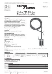 Colima TOR S Series Magnetic level switch