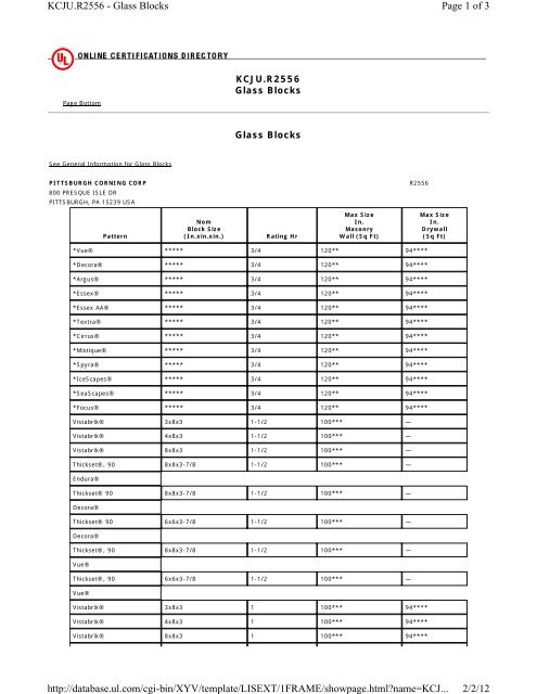 Ul Listed Fired Rated Glass Block Quality