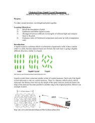 Cholesteryl Ester Liquid Crystal Thermometer Adapted by Megan L ...