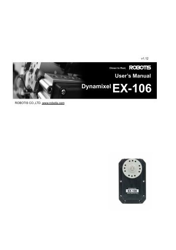 Dynamixel EX-106 - Hizook