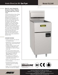 Anets SilverLine 14 Gas Fryer Model SLG40