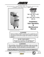 Installation, User Operation, & Maintenance Manual - Anets