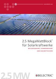 2.5 MegaWattBlock® für Solarkraftwerke - Belectric