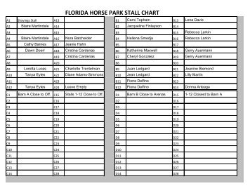 FLORIDA HORSE PARK STALL CHART - STRIDE Dressage of Ocala