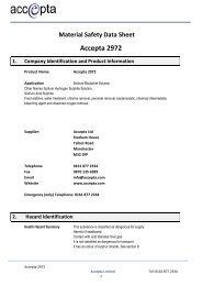 Safety Data for Accepta 2972 - Accepta Water Treatment