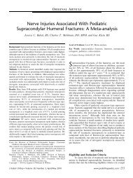 Nerve Injuries Associated With Pediatric Supracondylar Humeral ...