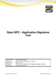 Open NFC - Application Signature Tool - The Open NFC Project