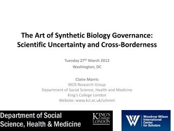 View Presentation Slides - Synthetic Biology Project