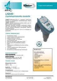 LIQUID 2-johdin pintatutka nesteille - Hantor-Mittaus Oy